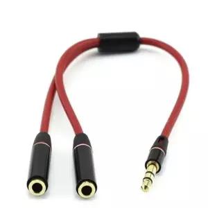 케이블 더블 Y잭 이어폰잭 이어폰분배기 헤드폰연장선 헤드폰케이블