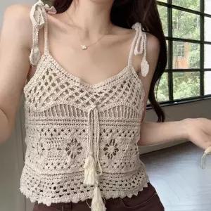 누누미소 민소매 펀칭블라우스 레이스나시 크로쉐니트 DEK1+4BJF