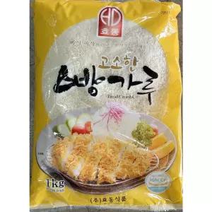 효동 빵가루 건식 1Kg/새우/오징어/감자/튀김/바삭/어린이간식/치킨/너겟/등심/돈까스/전/고로케/토스트