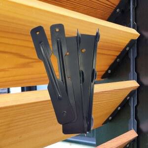 필렉스 덱 선블라인드 시스템 11060, 루버스 브래킷 셔터 하드웨어 키트, 최대 11개의 보드(48피트) - 블랙