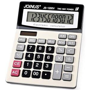 [미국배송] 12자리 대형 LCD 디스플레이와 민감 컴퓨터 키 태양열 배터리 듀얼 전원 사용하기 쉬운 기본 기능을 갖춘 표준 기능 데스크톱 계산기