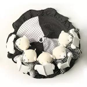 신생아 곰돌이 흑백모빌 오르골 봉제인형 딸랑이 xuC8+3Cmq