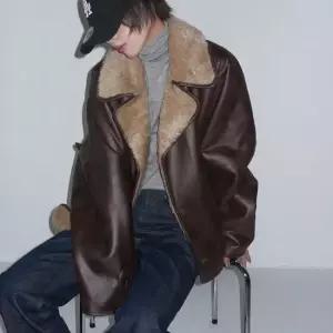 여자 남자 박시 퍼안감 카라 가오리 무스탕 가죽 자켓