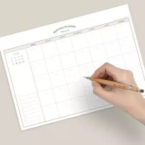 떡제본 먼슬리 월간 플래너 뜯어쓰는 스케줄표 계획표 공책 대학노트