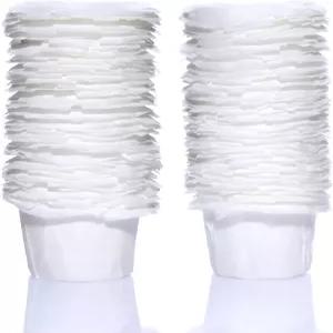 일회용 K컵 필터 큐리그 재사용 가능한 K컵용 종이 100개 흰색