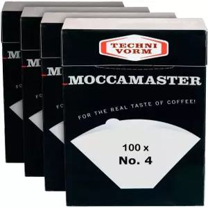 Moccamaster Technivorm 85022 종이 필터 4호 흰색 4박스 x 100 팩