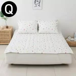 여름 파인애플 퀸 Q 밴딩패드 화이트