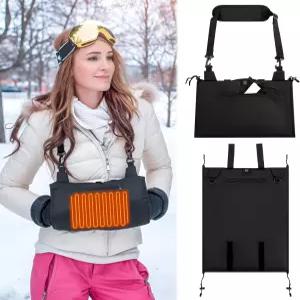 투안세 전기 온열 핸드 워머 파우치 (배터리 내장 없음) 조절 가능한 후크 루프 스트랩 휴대용 USB 머프
