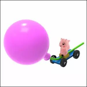 다람쥐 풍선 자동차 만들기 풍력에너지 벌룬 작용반작용 공기 미니카 과학실험키트 (2개)