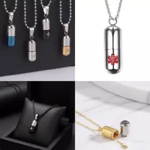 메디캡슐 알약 보관 목걸이 4type 비상약 보관 케이스