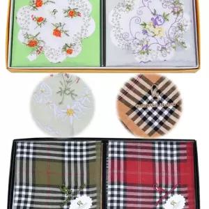 선물로 좋은 고급 패턴 자수 남여 손수건 1매/자수손수건/아기용손수건/가재ㅆㄴ수건/숙녀손수건
