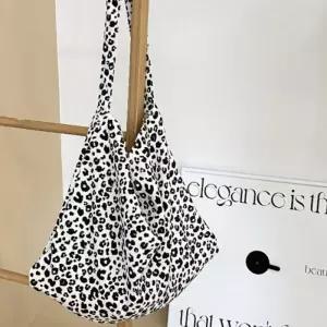 호피백 가벼운 휘뚜루마뚜루 레오파드 천가방