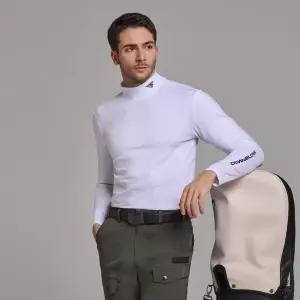 센스 남자 반목 폴라 기능성 에어포 쿨 스판 스포츠 골프 이너 웨어 신축성 야외 스포츠 일상자외선 차단