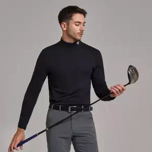 센스 남자 반목 폴라 기능성 에어포 쿨 스판 스포츠 골프 이너 웨어 신축성 야외 스포츠 일상자외선 차단