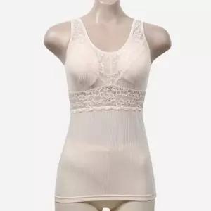 브라캡 내장 인견 레이스 브라런닝 - 베이지 여성속옷 여성브라런닝
