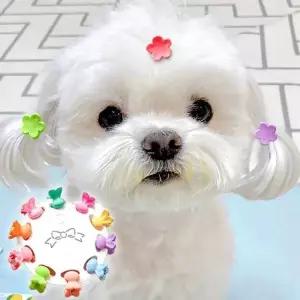 강아지 미니 집게핀 10개입 1P 미간 헤어 머리핀 미용 애견헤어핀