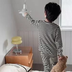 [하프클럽/]아동 남아 스트라이프 잠옷 내의 긴팔 긴바지 실내복