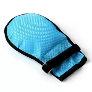 케어메이트 바이오칩 안전손장갑 파랑 치매장갑 억지대 억제대 1개