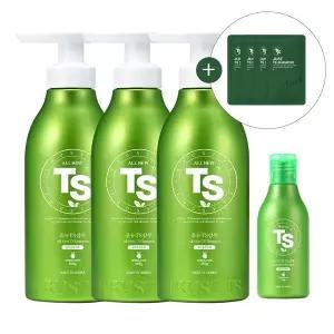 [TS트릴리온]올뉴 TS 샴푸 500g 3개 + 프리미엄 TS 샴푸 100g 1개 + 저스트 TS 샴푸 샤쉐 6g 4개
