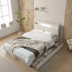 300LED침대 SS침대프레임 수납침대 호텔식 LED수납침대 침대SS