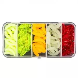 (색상 웜100EA)루어낚시 웜 100EA 세트 미끼 찌 겨울 낚시용품