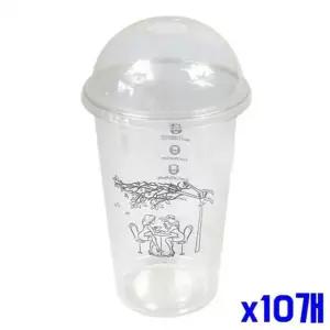 [골드스마일]bns 일러스트 테이크아웃 플라스틱컵 대-5P x10개