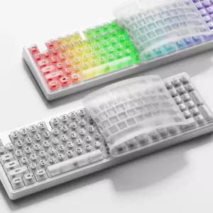 콕스 XM108 AURA SEEKEY 부드럽고 조용한 사무용 게이밍 키보드 화이트