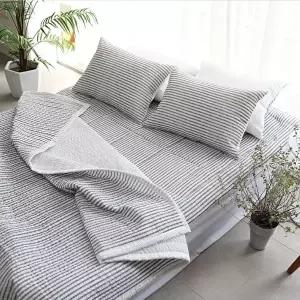 더크린 아리엘 시어서커 누빔이불베개세트 Q그레이 (KYR-WB9E96A)