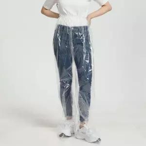 일회용 비닐 낚시 캠핑 방수 우비바지 팬츠 투명 우비바지 남자우의