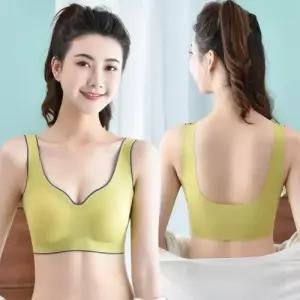 라텍스헴라인심리스브라 끈나시 브라탑 런닝 브라 WB12235