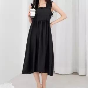 귀여운 러블리 여리여리 주름 포인트 여성 롱원피스 WAEE5E6