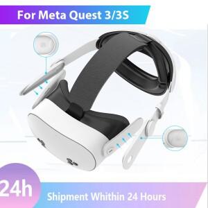 Meta Quest 33S 교체용 헤드밴드 엘리트 스트랩 헤드웨어용 업그레이드된 조절 가능 헤드 Oculus 3S VR 액