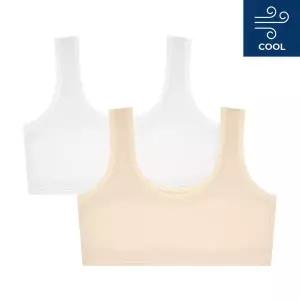 [수아팜] [3컬러 구성] 주니어 2단계 쿨 메쉬 브라 2매 세트