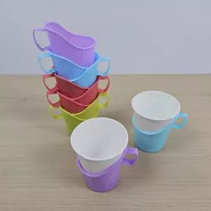 플라스틱 종이컵손잡이 10P 종이컵홀더 종이컵케이스 종이컵받침