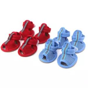 강아지 메쉬 샌들 여름신발 산책 외출 발까짐방지 강아지신발 강아지산책