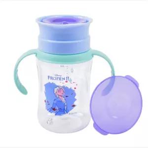 3살 컵사용연습 빨대없이 마시는 겨울왕국 46도 흘림방지컵 만화컵 유아컵 아동용컵