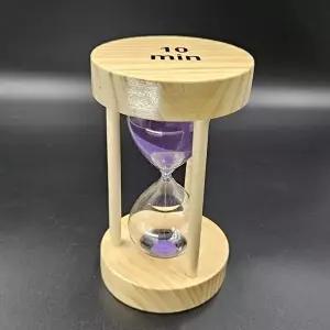 원목 모래시계 타이머 유리 탁상시계 사우나 10분 (KYR-WFFA517)