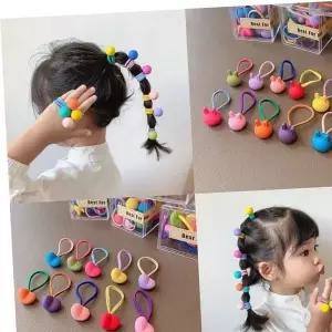 귀여운 파스텔컬러 캐릭터 방울헤어끈 머리끈