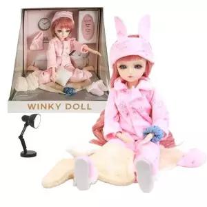 파자마사람인형 여아 의상 갈아입히는 가발교체 장난감인형 입히기쉬운 (WFKBYAQ)