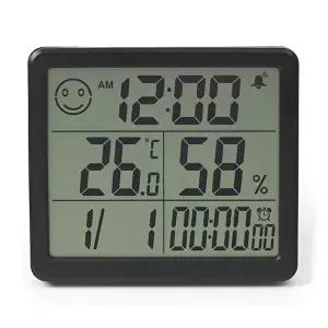 스마트 디지털 시계 온습도 알람 날짜 스톱워치 블랙 (KYR-WDABAD2)