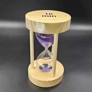 원목 모래시계 타이머 유리 탁상시계 사우나 10분 (KYR-WFFA517)