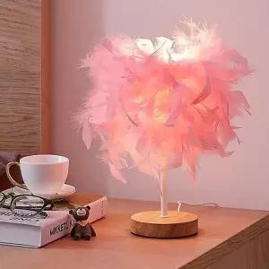 이카루스 깃털 무드등 핑크 인테리어 조명 스탠드