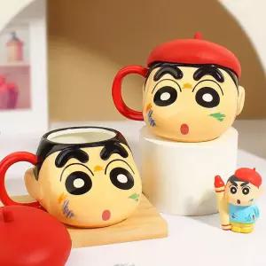 짱구 화가 페이스 입체 머그컵 530ml 이유식기 아동식기 유아식기 컵 스텐컵