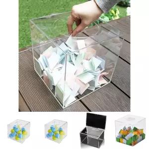 아크릴 투명응모함150 추첨함 투표함 모금함 상자/헌금함/다용도함/투명/통/선물/뽑기/사각/응모함/추첨