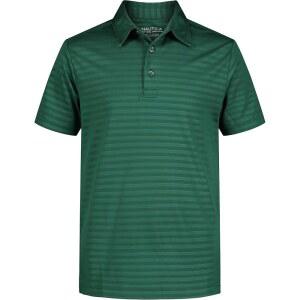 노티카 보이즈 액티브 반팔 폴로 셔츠, 버튼 잠금 및 엠보싱 스트라이프, 통기성 퍼포먼스 패브릭