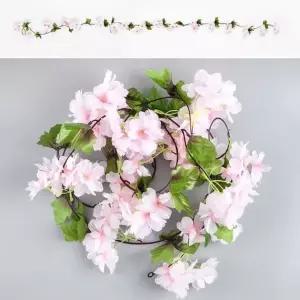 파티 라이트핑크 장식 벚꽃 기념일 조화 가랜드 1.8M