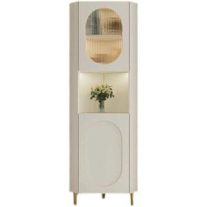 틈새 삼각 코너장 40 모서리장 미니 전시장 침실 가정용 벽면 코너 장식 원목코너장