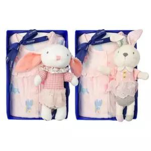 [갤러리아] (압소바출산,백일,돌,아기내의세트)라니7부내의+토끼딸랑이세트(A1B-10381SET)