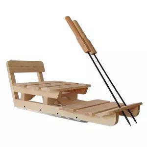 나무썰매 겨울 스키장 보드 빙판 산타 전통 아이스 화이트 우드 좌식 겨울놀이 나무 원목