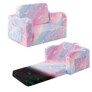 스노우 미니 폴딩 소파, 2-in-1 접이식 쇼파, 키즈룸인테리어, 키즈쇼파